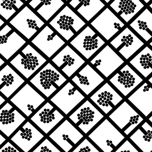 Marimekko Spalje Ebony And Eggshell Wallpaper