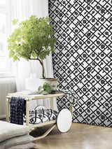 Marimekko Spalje Ebony And Eggshell Wallpaper