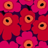 Marimekko Unikko Fuchsia And Plum Wallpaper