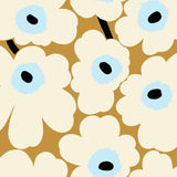 Marimekko Unikko Mustard And Sky Blue Wallpaper