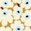 Marimekko Unikko Mustard And Sky Blue Wallpaper