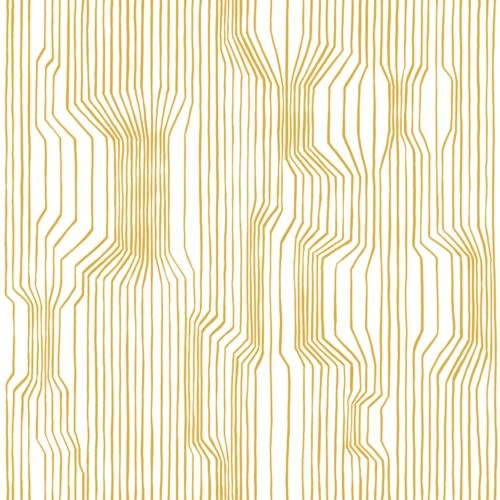 Marimekko Frekvenssi Mustard And Eggshell Wallpaper