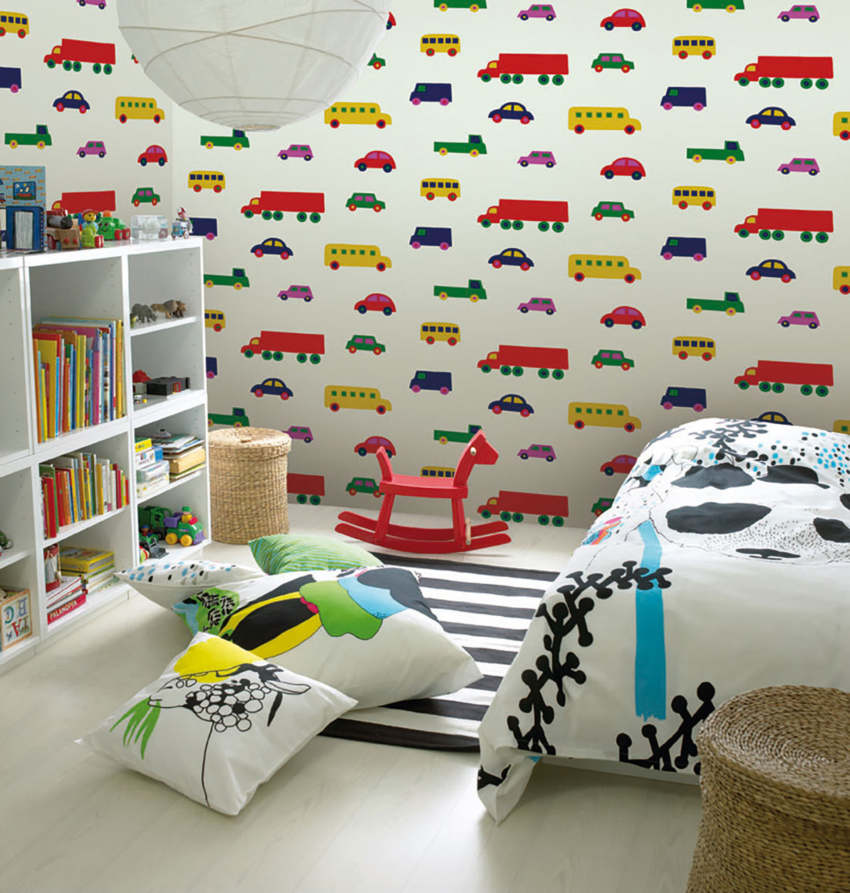 Marimekko Boboo Dandelion And Green Wallpaper