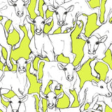 Marimekko Iltavilli Lime Green And Cream Wallpaper