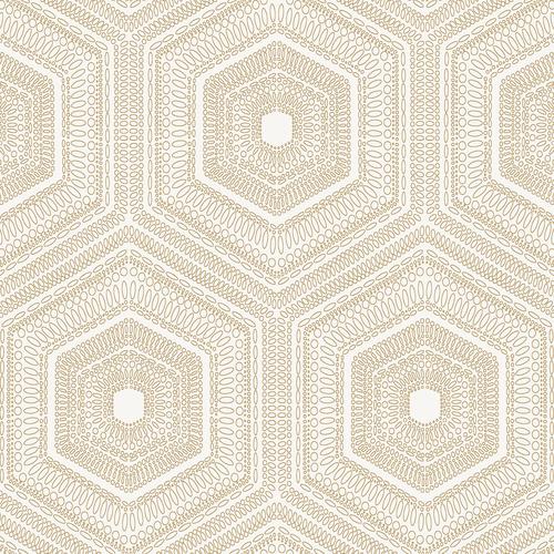 Winfield Thybony CONCENTRIC GROOVE CHAMPAGNE Wallpaper