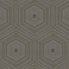 Winfield Thybony Concentric Groove Chocolate Wallpaper