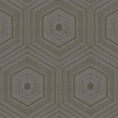 Winfield Thybony CONCENTRIC GROOVE CHOCOLATE Wallpaper