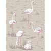 Cole & Son Flamingos Wht/Fuch On Tup Fabric