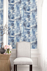 Seabrook Dry Brush Faux Frozen Lake Wallpaper