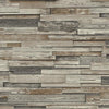 Seabrook Reclaimed Wood Plank Charcoal & Brown Wallpaper