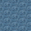 Seabrook Brushed Metal Tile Denim Blue Wallpaper