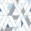 Seabrook Kaleidoscope Blue & Gray Wallpaper