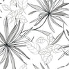 Seabrook Spider Plants Grayscale Wallpaper