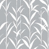 Seabrook Bamboo Leaves Gray Wallpaper
