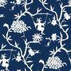 Seabrook Chinoiserie Silhouette Navy Blue Wallpaper