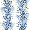 Seabrook Leaf Stripe Carolina Blue Wallpaper