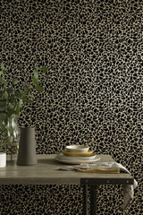 Maxwell Pebble Flock (Wp) #01 Jet Wallpaper