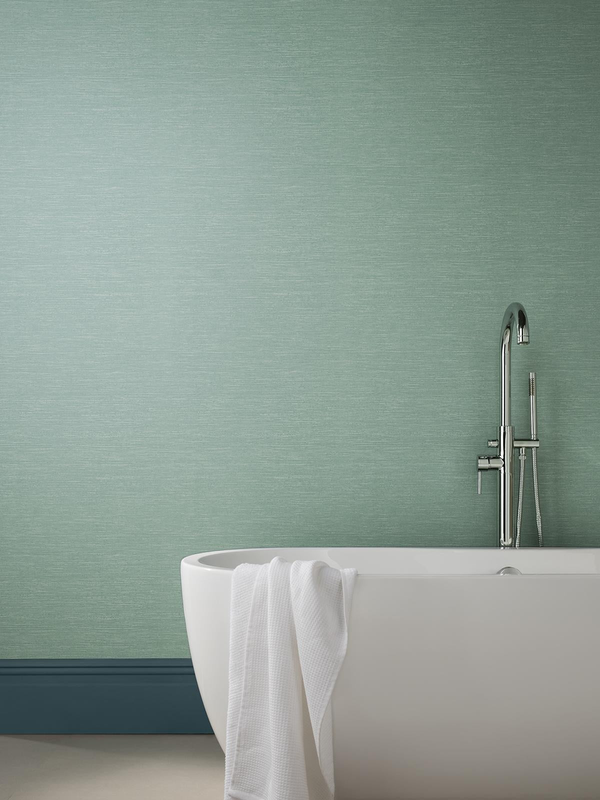 Maxwell Raffia (Wp) #01 Seafoam Wallpaper