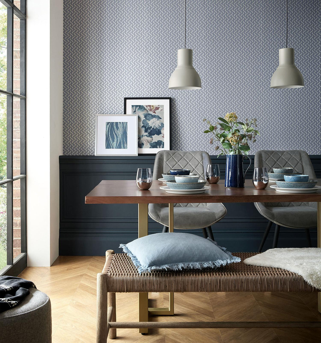 Maxwell Rattan (Wp) #03 Blue Dusk Wallpaper