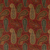 Mulberry Peregrine Paisley Velvet Teal/Red Fabric