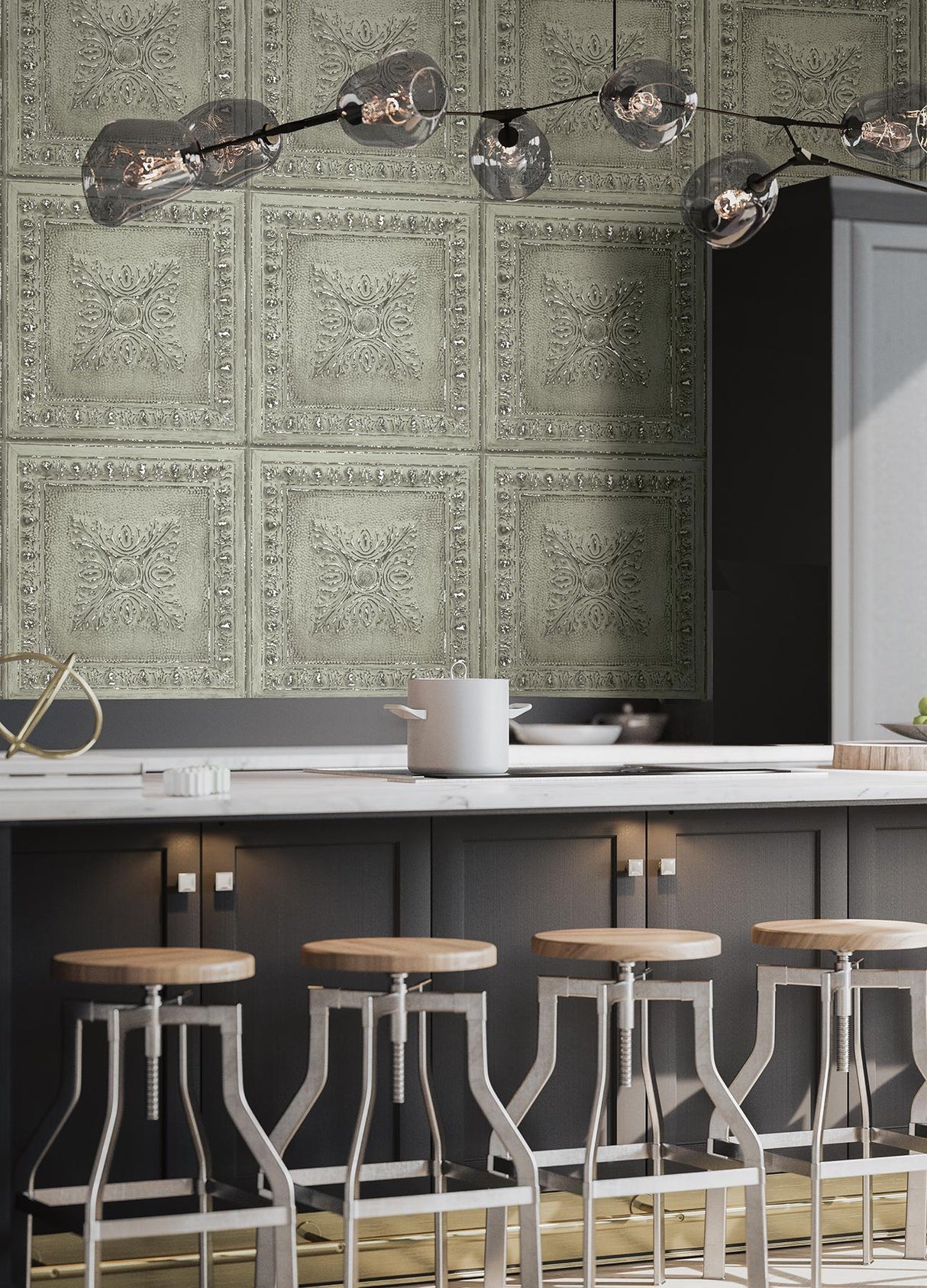 A-Street Prints Restored 2540-24033 Mint Wallpaper