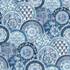 A-Street Prints Laguna Blue Plate Wallpaper