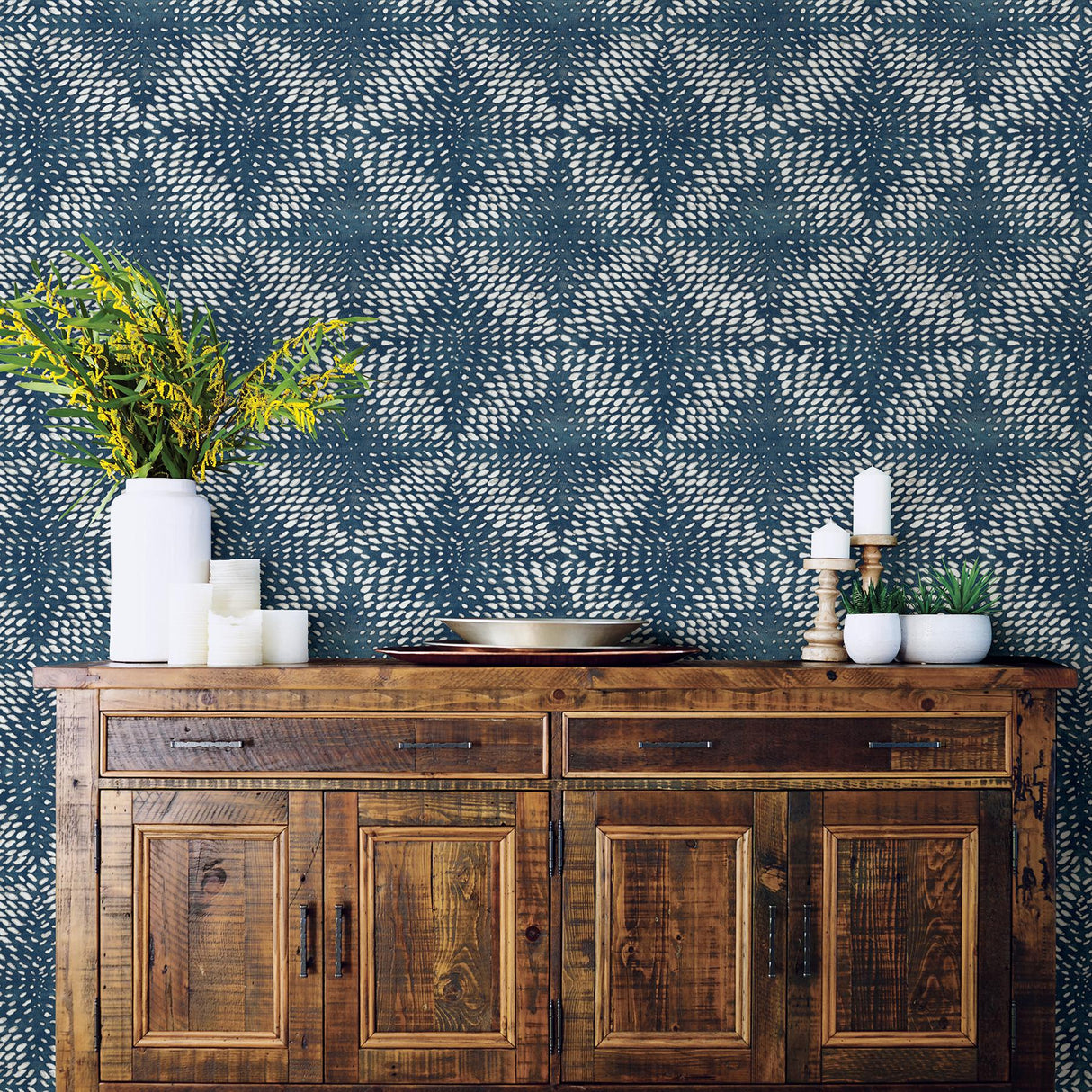 A-Street Prints Ethos Sapphire Abstract Wallpaper