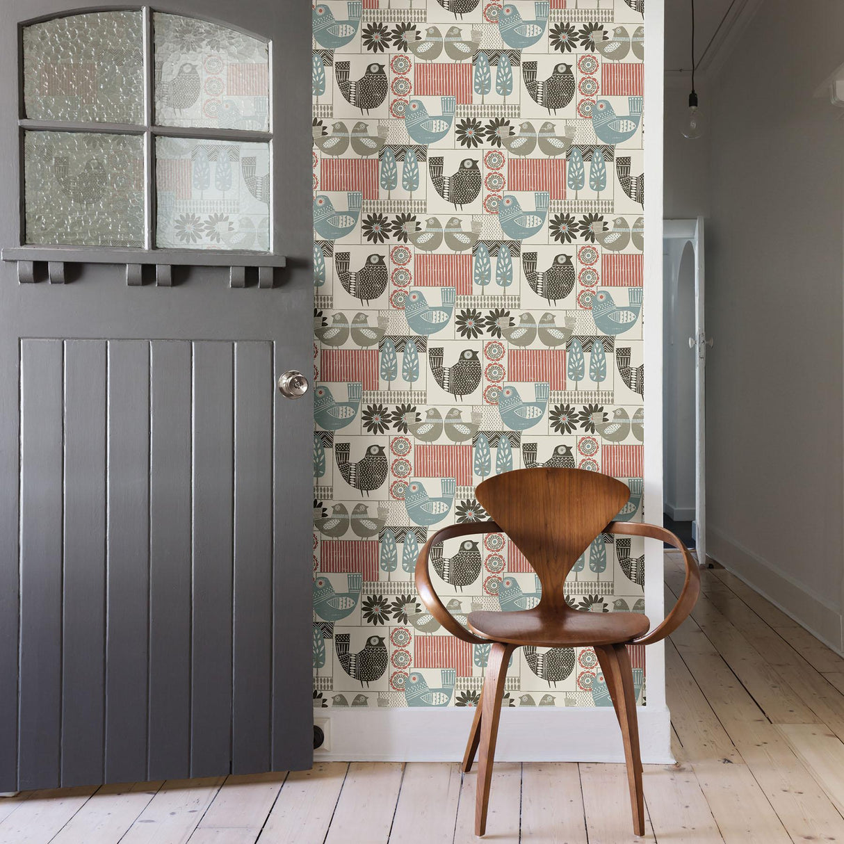 A-Street Prints Folklore 2821-25117 Coral Wallpaper