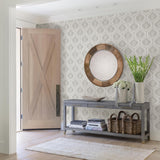A-Street Prints Equinox Ogee Light Grey Wallpaper