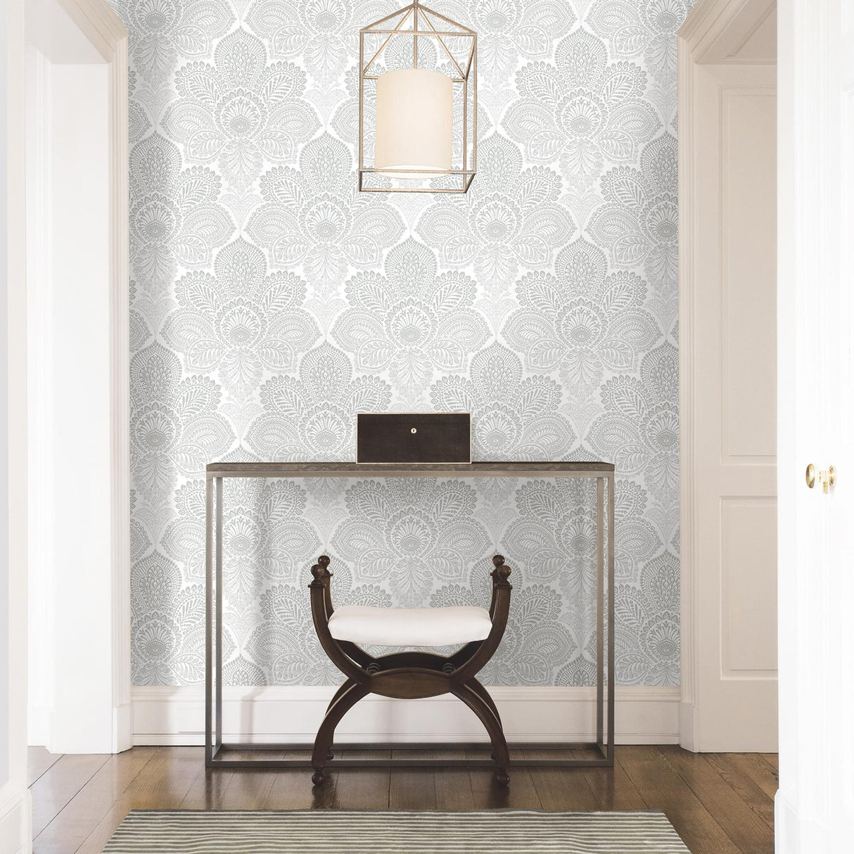 A-Street Prints Equinox Medallions Off-White Wallpaper