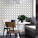 A-Street Prints Telestar Black Geometric Wallpaper