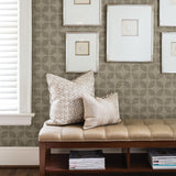 A-Street Prints Theory Fabric Textures Brass Wallpaper