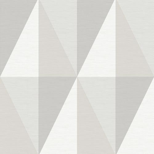 A-Street Prints Aspect Grey Geometric Faux Grasscloth Wallpaper