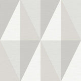 A-Street Prints Aspect Grey Geometric Faux Grasscloth Wallpaper