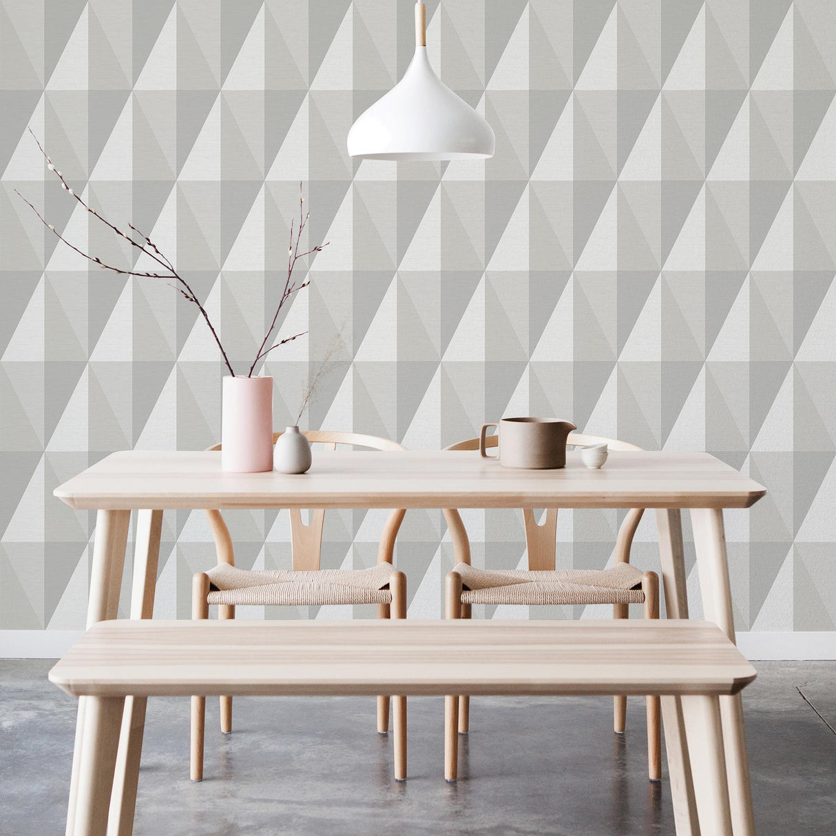 A-Street Prints Aspect Grey Geometric Faux Grasscloth Wallpaper