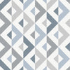 A-Street Prints Seesaw Slate Geometric Faux Linen Wallpaper