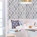 A-Street Prints Theory Fabric Textures Slate Wallpaper