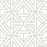 A-Street Prints Helios Bone Geometric Wallpaper