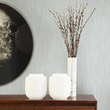 A-Street Prints Chenille Light Blue Faux Linen Wallpaper