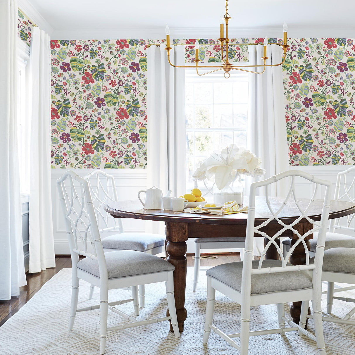 A-Street Prints Gwyneth Multicolor Floral Wallpaper