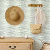 A-Street Prints Blue Bell Geometrics Green Wallpaper