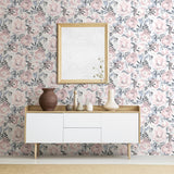 A-Street Prints Blue Bell Flowers Purple Wallpaper