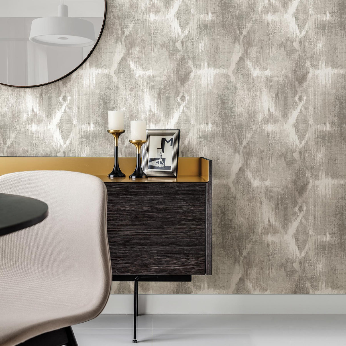A-Street Prints Perspective Grey Abstract Geometric Wallpaper