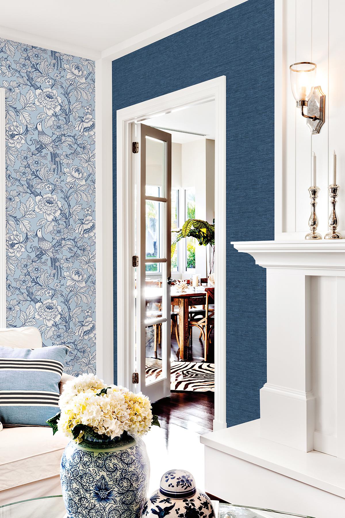 A-Street Prints Newport Chinoiserie Light Blue Wallpaper