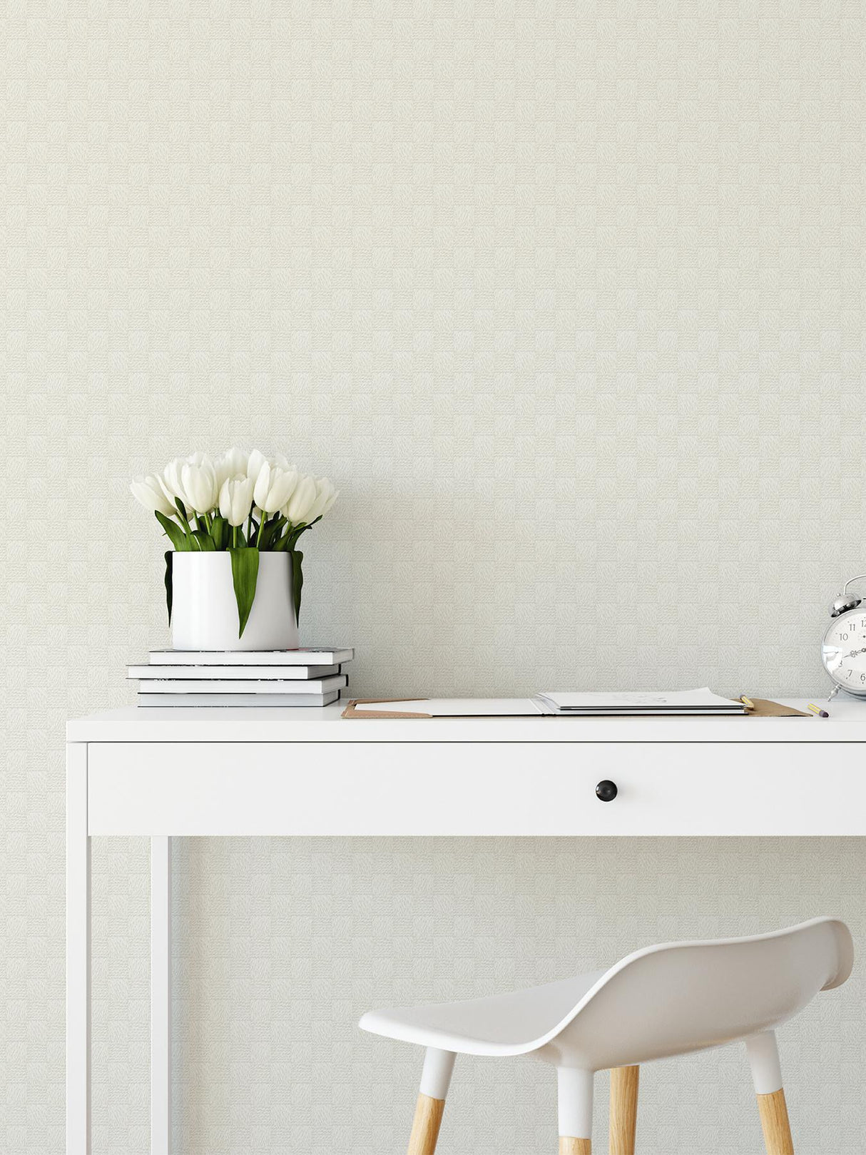A-Street Prints Calabash Dove Rope Basketweave Wallpaper
