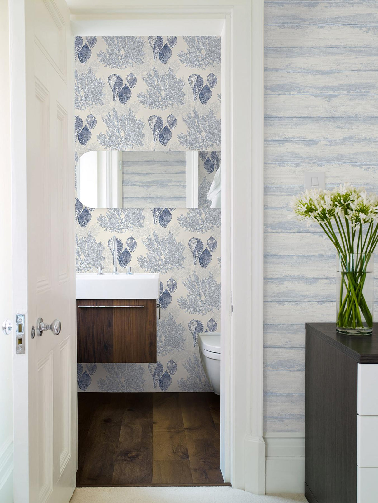 A-Street Prints Newport Novelty Blue Wallpaper