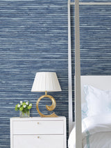 A-Street Prints Newport Wood Denim Wallpaper