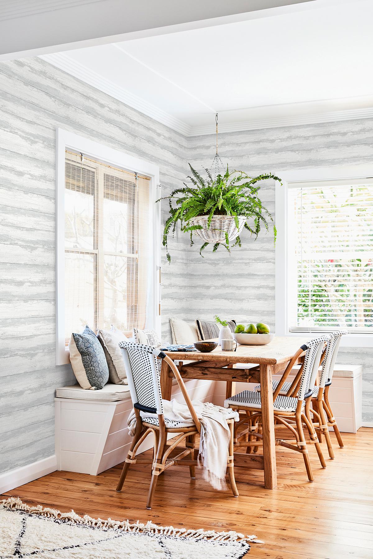 A-Street Prints Truro Grey Weathered Shiplap Wallpaper
