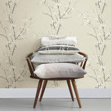 A-Street Prints Newport Flowers Ivory Wallpaper