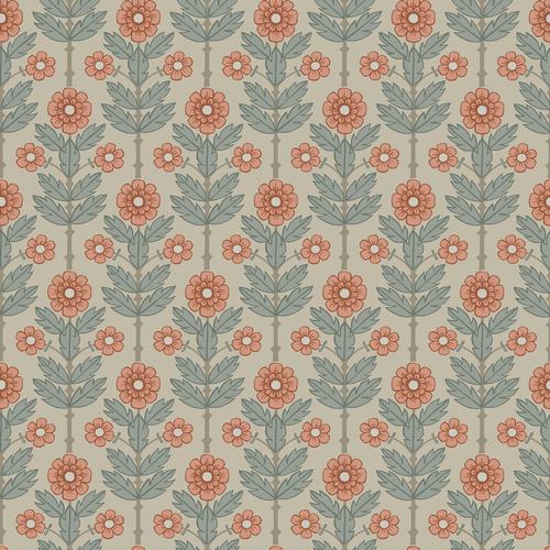 A-Street Prints Aya Beige Floral Wallpaper